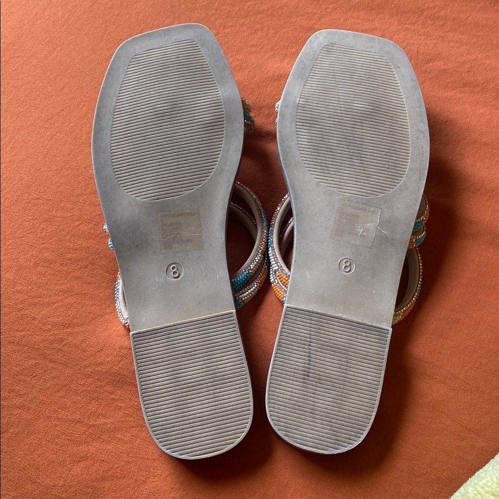 Madden Girl Multicolor Beaded Strappy Sandals - Picture 4 of 4